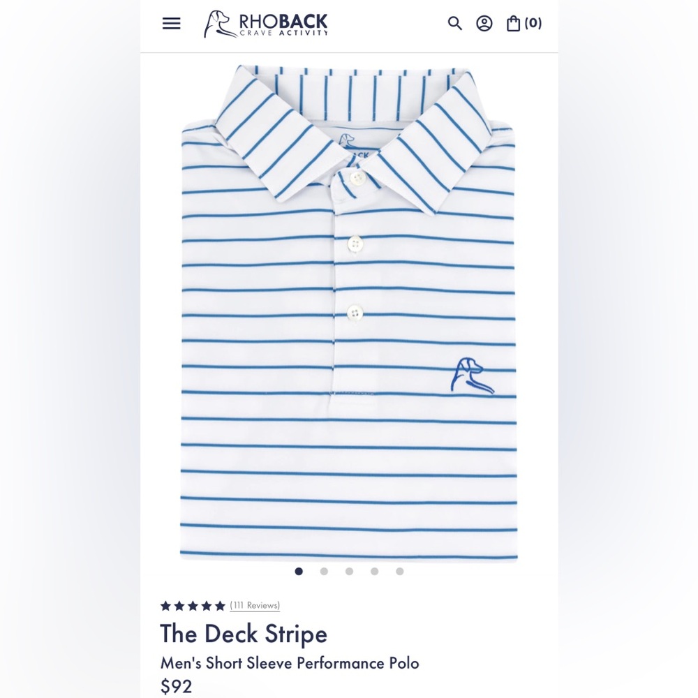 Rhoback short sleeve polo - size L